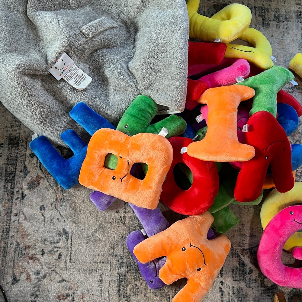 Plush Alphabet Letter Toy Set - Multicolor Soft Learning Letters